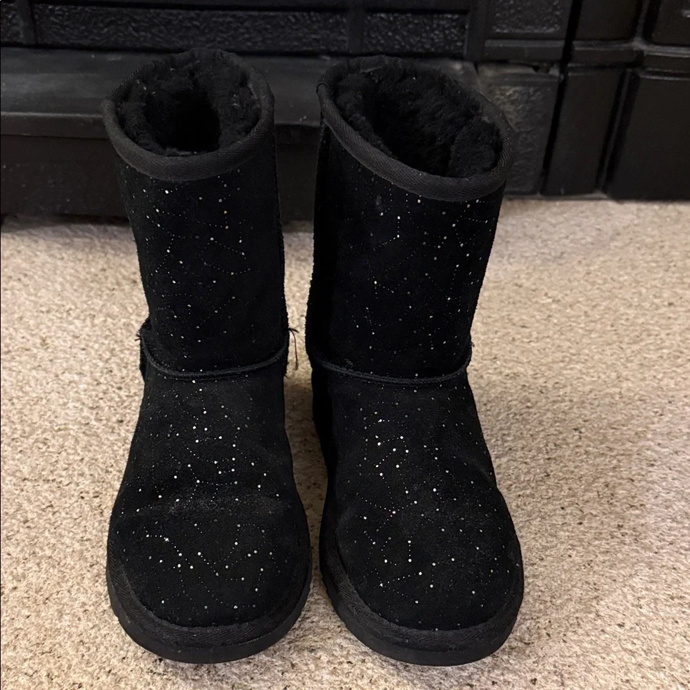 UGG Black Glitter Winter Boots